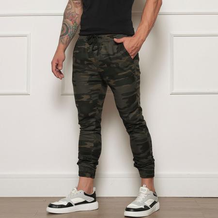 Imagem de Calça Jogger Sarja Masculina Camuflada