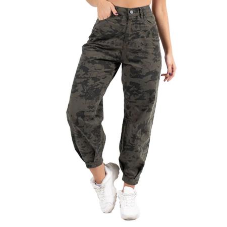 Calça camuflada store lady rock