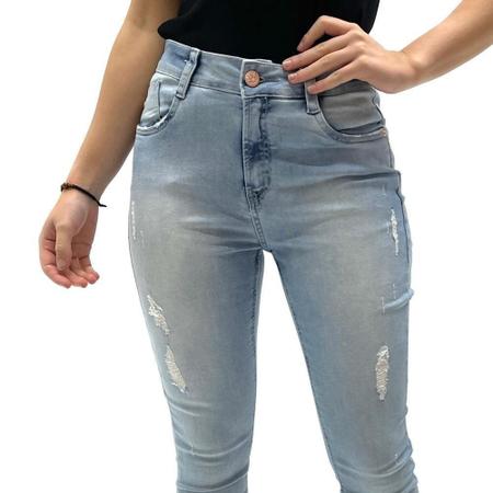 Imagem de Calça latreille cigarrete jeans barra desfiada feminina