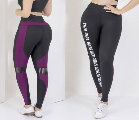 Calça Leggins Push Up Cintura Alta Esporte Feminino Fitness