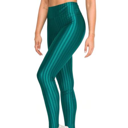 Calça legging treinamento mulher fitness 3D cós largo - Sortido