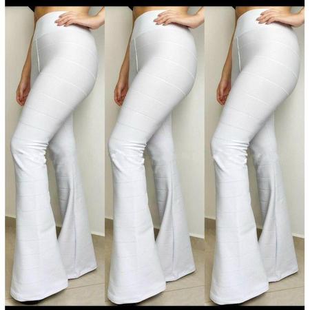 Calça legging flare bandagem 2025