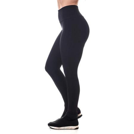 Calça Legging Poliéster Preta Básica - Avvi