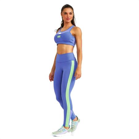 Imagem de Calça Legging Caju Brasil NZ com Detalhes e Bolso no Cos Azul Peri - Feminino