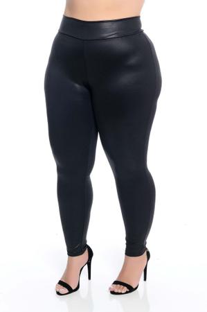 Calça legging imita couro sales