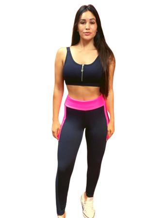 Imagem de Calça Legging De Academia Com Bolso Lateral e Costura Reforçada Zero Transparência