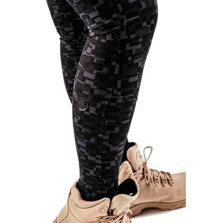 Calça legging fem - tática preta camuflada poliamida vento - Calça