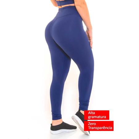 Calça Legging Academia Fitness Branco Zero Transparência Blackout