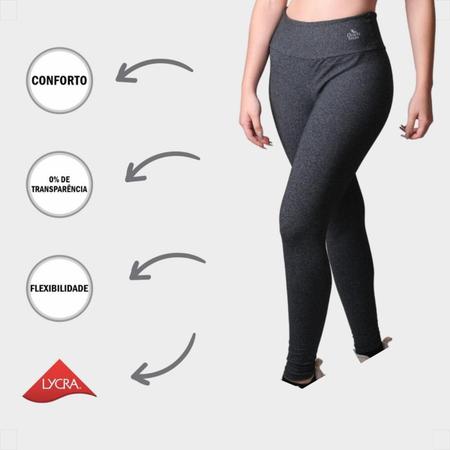 Calça Legging Feminina Básica Sem Transparência Ginástica Lisa