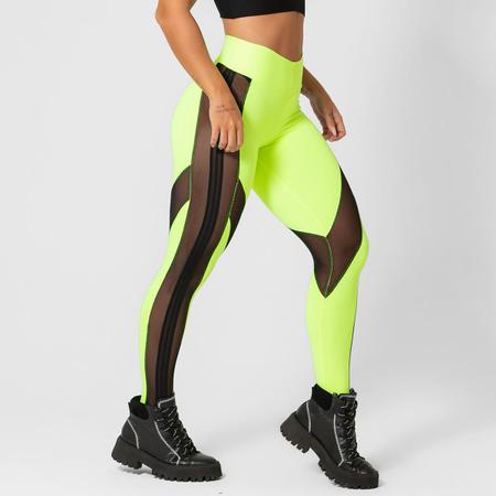 Calça cheap transparente neon