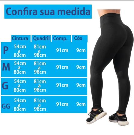Imagem de Calça Legging Fitness Cintura Alta Academia Levanta Bumbum Esporte Ginástica