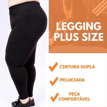 Calça legging Flanelada Feminina - Legg Suplex Peluciada Plus Size
