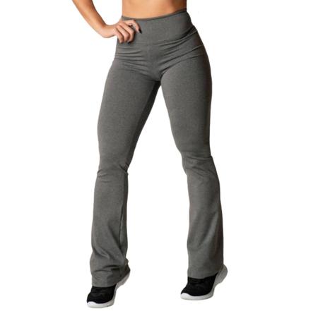 Calça legging flare best sale cinza
