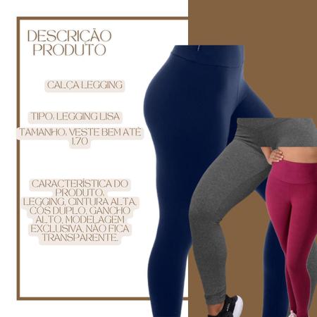 Calça Legging Preta - Não fica transparente