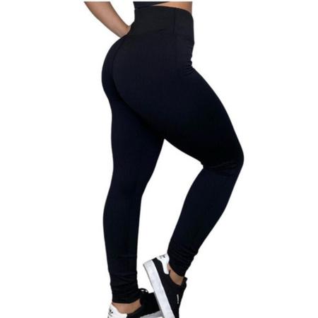 Calça Legging Fitness Não Fica Transparente Suplex Grossa Moda Feminina -  Cinza