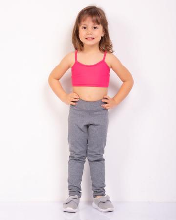 Calça Legging Infantil Básica em Suplex Cinza Mescla, Guaili