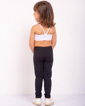 Calça Legging Infantil em Tecido Leve Amni Preto, Guaili