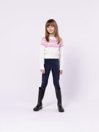 Calça legging infantil em malha resinada um mais um Imagem de Calça legging infantil em malha resinada um mais um