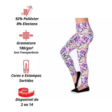 Calça Legging Infantil Estampada - Sortido