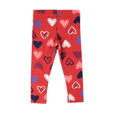 Calça Legging Infantil Feminina Cirê Vermelho