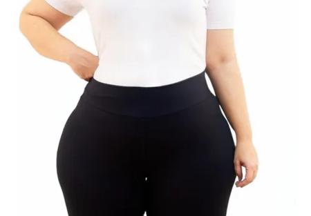 Legging Preta Plus Size Feminina Suplex K2B