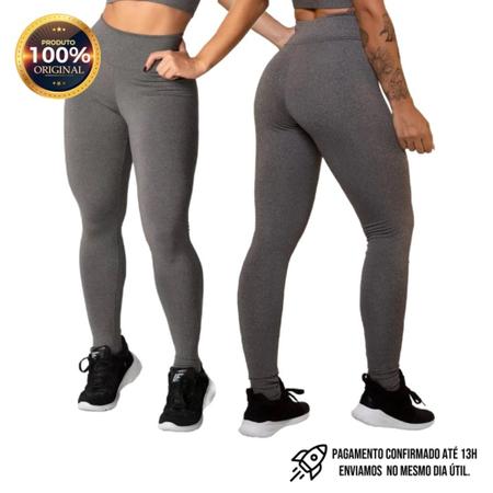 Calça Legging Leg Grossa Não Fica Transparente - Cinza