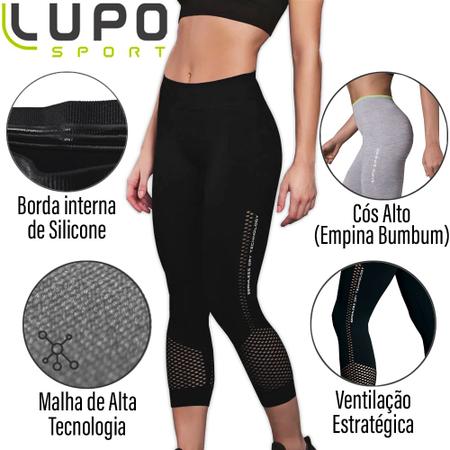 Conjunto Lupo Calça Legging Top Feminino Fitness Academia Leguin Sem  Costura Legues Sport Original - Preto