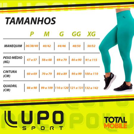 Conjunto Lupo Calça Legging Top Feminino Fitness Academia Leguin Sem  Costura Legues Sport Original - Preto