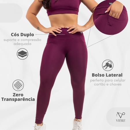 Calça Legging que Não Fica Transparente com Bolso Viére - Calça Legging -  Magazine Luiza