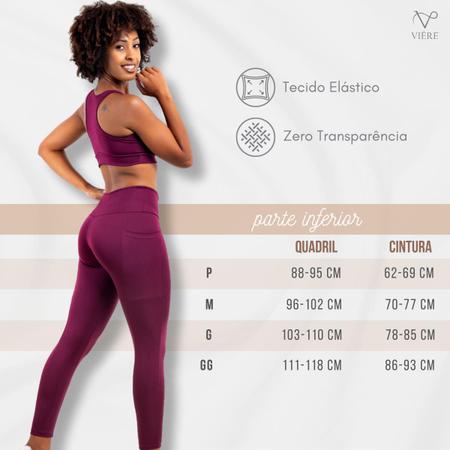 Calça Legging Vinho - Não fica transparente