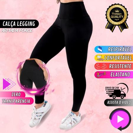 Calça Legging Academia Poliamida Lisa, (Rosa Pink), legging de academia 