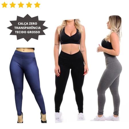 Calça Legging Suplex Grossa Fitness Levanta Bumbum Cintura Alta Academia  Zero Transparencia - Calça Legging - Magazine Luiza