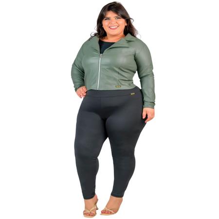 Imagem de Calça Legging Termica Feminina Flanelada Inverno Plus Size