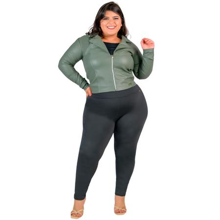 Imagem de Calça Legging Termica Feminina Flanelada Inverno Plus Size