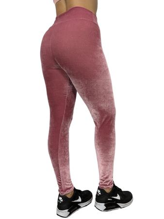 Imagem de Calça legging veludo leg feminina aveludada fitness cintura alta