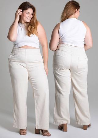 Imagem de Calça Linho Sawary Plus Size - 276681 Bege