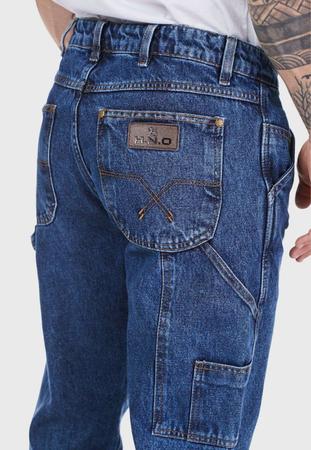 Imagem de Calça Masculina HNO Jeans Carpinteira Country Reforçada azul