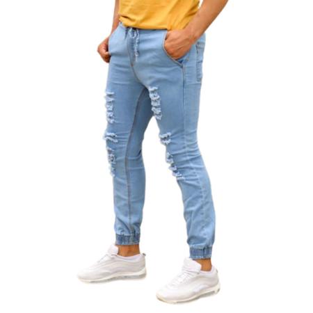 Calça masculina com best sale rasgos
