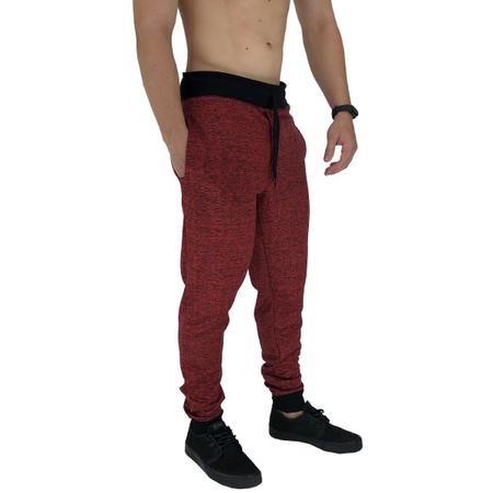 Imagem de Calça Masculina Rajado Jet Sport MXD Conceito Slim Básico Moletom