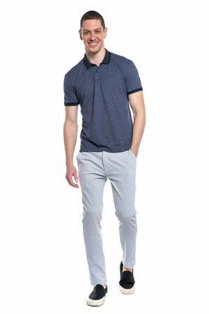 Calça sarja masculina polo wear hot sale