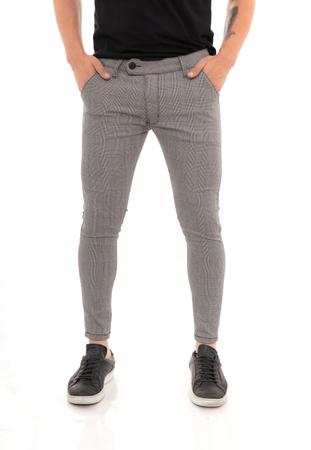 Calça cropped xadrez masculina 2025
