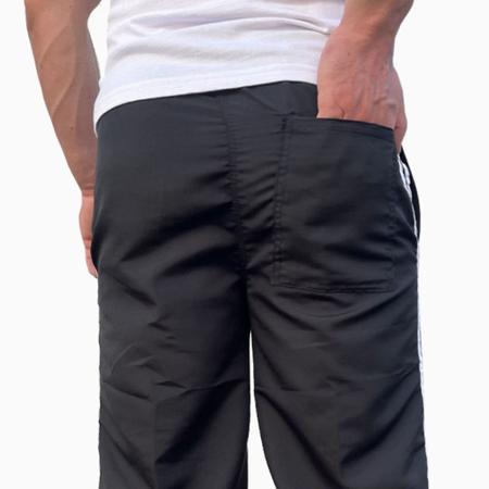 Imagem de Calça masculina  tectel 2 listras bolsos esporte básico treinar basico