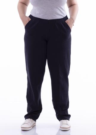 Calça moletom flanelada Plus Size unissex com bolsos - Steiner Imagem de Calça moletom flanelada Plus Size unissex com bolsos