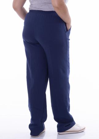 Calça moletom flanelada Plus Size unissex com bolsos - Steiner Imagem de Calça moletom flanelada Plus Size unissex com bolsos