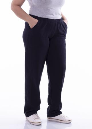 Calça moletom flanelada Plus Size unissex com bolsos - Steiner Imagem de Calça moletom flanelada Plus Size unissex com bolsos