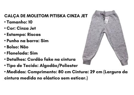 Imagem de Calça Moletom Infantil N. 3 / 8 / 10 Menino Pitiska/Brandili