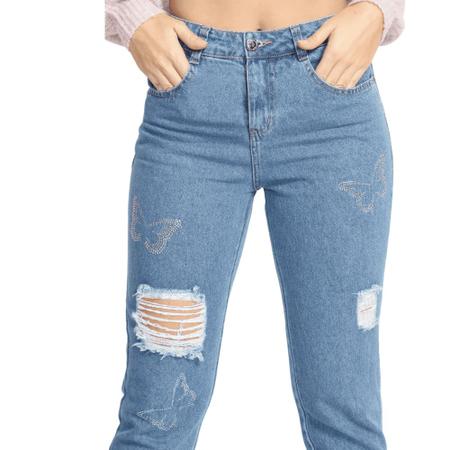 Calça Mom Feminina Destroyed Biotipo Imagem de Calça Mom Feminina Destroyed Biotipo