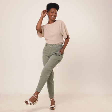 Calça mom cheap sarja