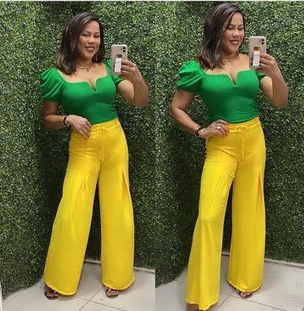 Cal a Pantalona Amarela A D Modas Cal a Feminina Magazine Luiza