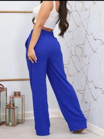 Calça Pantalona Feminina Com Elástico Na Cintura Tecido Duna - Fix Modas Imagem de Calça Pantalona Feminina Com Elástico Na Cintura Tecido Duna